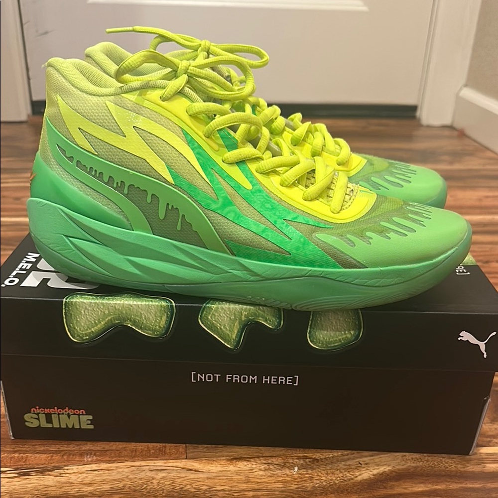 Puma Nickelodeon Slime Green Sneakers, Men’s 10